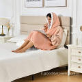 Calda coperta indossabile con cappuccio in pile di peluche comode